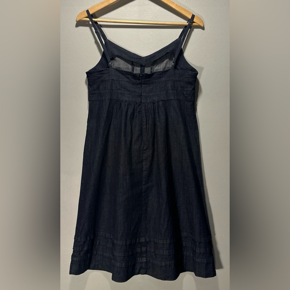 Calvin Klein Blue Denim A-Line Knee Length Dress - Picture 3 of 4